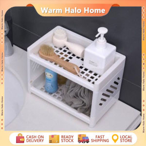 2 Layers Folding Desktop Storage Rack Shelf Table Organizer Cosmetic Jewelry Bathroom Rack Stationery Storage Rack Dormitory Storage Rack