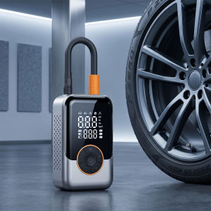 Rechargeable Wireless Tire Inflator with Nozzle Compact Air Compressor for Vehicles Easy to Carry and Use at Home or Roadside