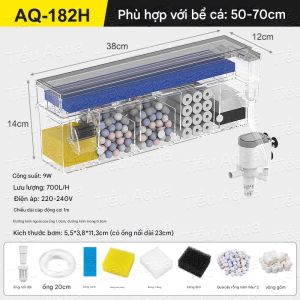 Lọc Tràn Kaokui 2 Tầng 3 trong 1 Thế Hệ Mới - Lọc nước tăng oxy tuần hoàn nước (tặng kèm vll)