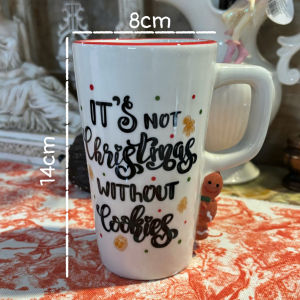 Ly có quai its not christrras wiyhout cookiey dễ thương vui mắt với bánh gừng làm quà giáng sinh-cup with handle its not christrras wiyhout cookiey cute fun with gingerbread gift christmas-