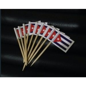 50 PC-CAKE TOPPER-BENDERA KUBA-TUSUK GIGI BENDERA-TOPPER MAKANAN