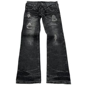Thời trang đường phố cao cấp đôi eo ren lên micro loe phụ nữ jeans Y2K retro Harajuku rửa thiết kế cho nam giới và phụ nữ jeans2026