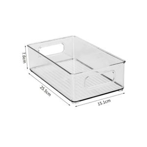 Refrigerator Crisper Transparent Rectangular Refrigerator Organizer Food Storage Box with Handle for Kitchen Food Vegatables Fruits Storage