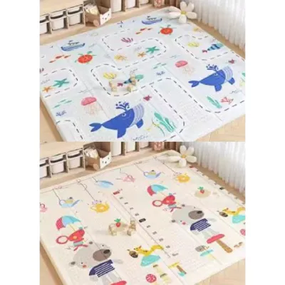HOMIE Foldable OR Roll XPE Baby Play Mat / Double Side Crawling Sleeping Large Waterproof Playmat