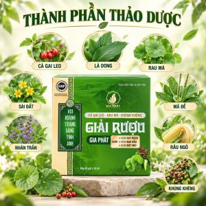 GIẢI RƯỢU GIA PHÁT – Hỗ trợ giảm say đau đầu và mệt mỏi sau khi uống rượu bia