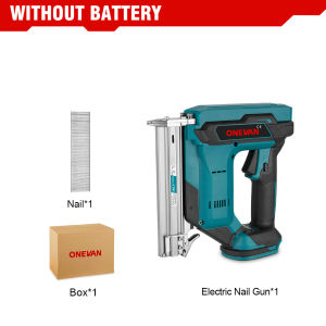 ONEVAN Woodworking Stapler F30G Brushless Electric Nail Machine Carpenter Nail G un 2 Gears Cordless Stapler Nailer Lithium Battery Power Tool For Makita 18V Battery