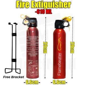 Powder Based 610ml Fire Extinguisher- Portable Fire Extinguisher Non-Toxic Fire Extinguisher Emergency Tools Home Accessories Small Fire Extinguisher Easy Clean Fire Extinguisher