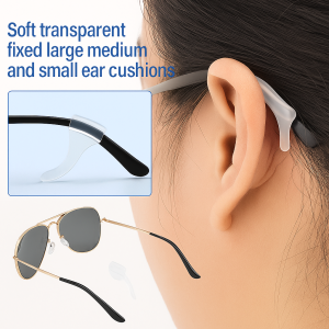 Non-slip ear hook for glasses/ Transparent fixed earmuffs/ Silicone ear support/Eyeglass leg cover