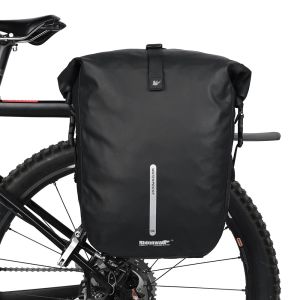 Rhinowalk Waterproof Bike Pannier Backpack 20L Trunk Bag Travel Cycling Bag Basket MTB Road Bicycle Rear Rack Tail Bag Accessory