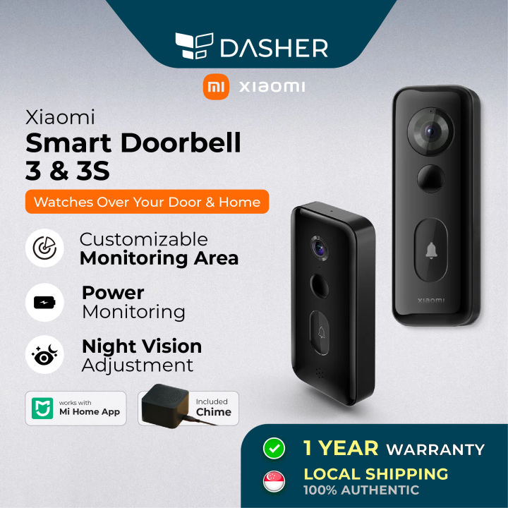 Global Version】Xiaomi Smart Doorbell 3S Security Camera 2K