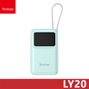 Yoobao LY20 20000mah Quick Charge Handy Design Powerbank with Built-in Cable & Digital LED Display