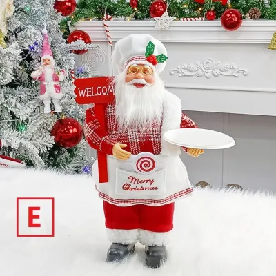 CSR Christmas Santa Claus figurine standing posture Santa Claus doll display window decoration gifts