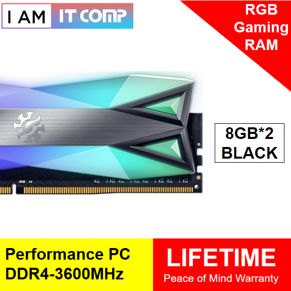 Adata Ddr4 8gb Xpg D60g Ddr4 3200mhz Adata D60g 3200mhz XPG D60G 8GB RGB 3200MHz Desktop
