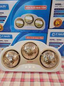 Đèn sưởi phòng tắm 3 bóng TAKIN TK103 sưởi nhà tắm TAKIN công tắc độc lâp từng bóng bảo hành 12 tháng Vinahome Plus