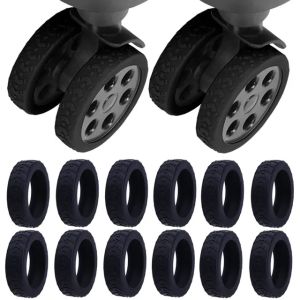 8Pcs Thicken Texture Silicone Wheels Protector For Luggage Reduce Noise Travel Luggage Wheels Cover Luggage Accessories