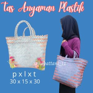 Tas anyaman plastik murah - tas belanja pasar anyaman