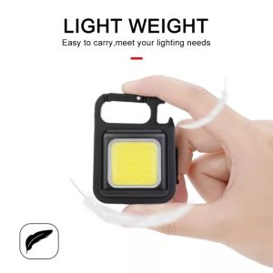 Vimite Mini LED Flashlight Pocket Clip Work Light Portable Flashlight Keychains High-Brightness Outdoor COB Flash Light USB Rechargeable for Camping