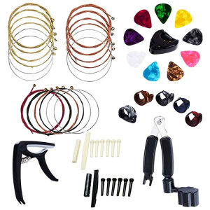 36 PCS Guitar Tool Kit Guitar Capo / Guitar Picks / 3-in-1 Restring Tool / guitar tuning peg / Fingertip Protector Parts Accessories GYH