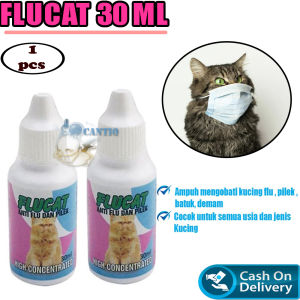 QCF FLUCAT 30 ML Anti Flu dan Pilek Untuk Kucing Obat Flu Kucing Obat Kucing Pilek Obat Kucing Sakit