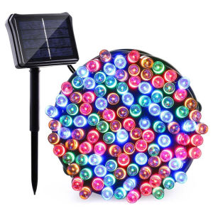 Woodify Solar-Powered LED String Lights Waterproof Outdoor Garden Decor Multi-Color Modes for Festive Home & Party Lighting