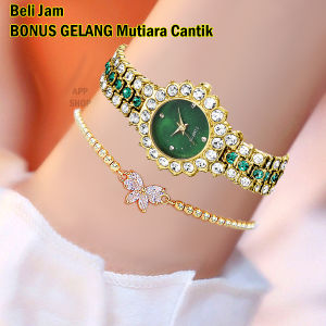 JAYA SHOP  JS 100% Kualitas Berlian  mewah Cantik  kualitas  produk terbaik  jam tanag gaya wanita korea Anti air jam wanita korea