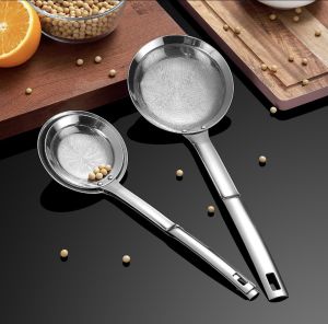 Muôi Lọc Dầu Tách Mỡ Bằng Inox 304 Không Gỉ Muôi Hớt Bọt Dầu Thừa Váng Mỡ