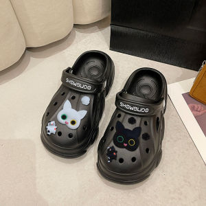 Wulove รุ่นใหม่แนะนำ🎁รองเท้าเเตะหัวโตกันนํ้า รองเท้าเเฟชั่น ตัวติดลายเเมวน่ารักมาก ดีไซน์เท่ไม่เเพ้ใคร มี4 สีให้เลือกปังๆ ขาว เขียว ด