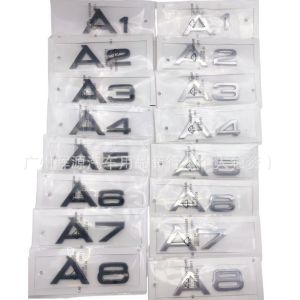 Suitable for Audi car logo A3/A4L/A6L/A8L rear car digital tail label four-wheel drive standard side label modified displacement standard