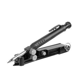 YANGS Aluminum Alloy/ ABS Scribing Tool Adjustable Design Deep Hole Pencil Multi-function Tool Scribing Ruler Metal Construction Contour Finder Carpentry Work