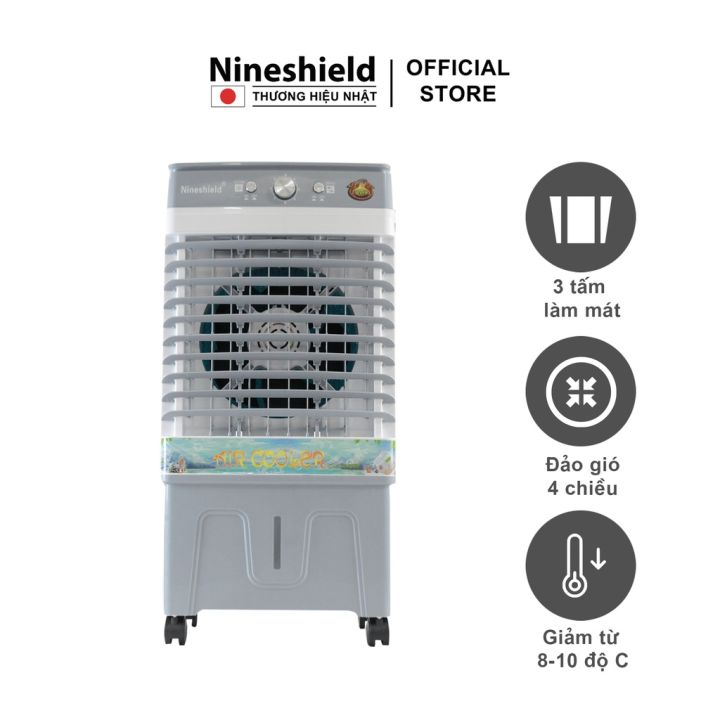 Quạt điều hoà hơi nước Nineshield KB 588S dung tích 45L - Làm mát nhanh ...