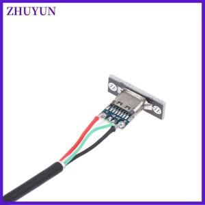 ZHUYUN USB Jack 3.1 Type-C 4 P Welding Wire 3A Female DIY Connector Straight For Mobile Phone Charging Port Charging Socket