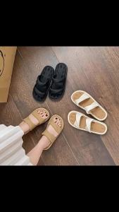 [FreeShipping] Womens soft-soled slippers for summer outdoor wear cloud-style one-strap casual sandals beach shoes