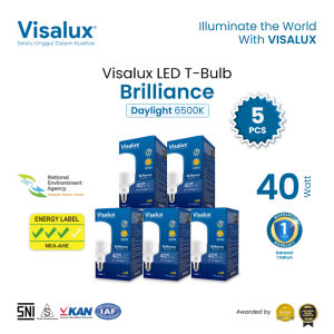 Visalux Lampu LED T-Bulb Brilliance 6500K Daylight Putih 40W - Bundling Paket 5 pcs (BRI-VPT8840DL)