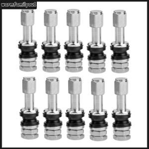 【สต๊อกพร้อม】10 ชิ้น Universal Bolt-in Tubeless ล้อยางวาล์วลำต้นพร้อมหมวกฝุ่น