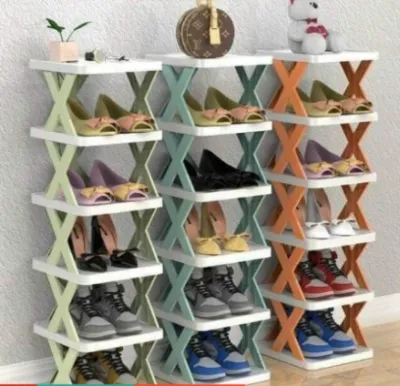Kệ để giày dép hình chữ X Kệ nhựa 5 tầng Cao Cấp để đồ đa năng tiện dụng