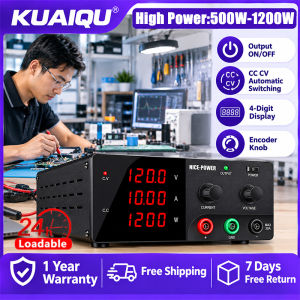 KUAIQU 1200W High Power Supply 120V 10A DC Bench Power Supply Variable CV CC Power Source 24h Full Load Operation Multiple Safety Protections Adjustable Stabilizer for Lab & Repair Work Power Supply