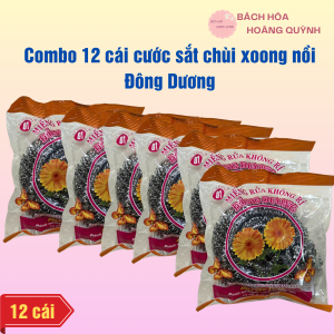 Combo 12 cái cước sắt inox chà nồi dạng khoanh tròn cước chà nồi chùi xoong miếng cước sắt đánh gỉ đánh sét.