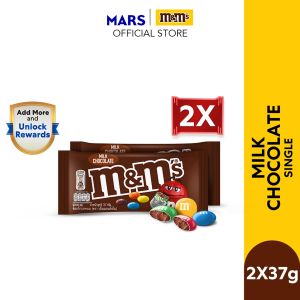 M&Ms® Milk Chocolate 37g (Bundle of 2) | Imported Chocolates | Chocolate Bundle for Christmas Gift Ideas