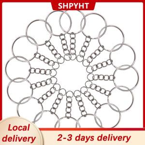 [COD] Ship within 24 hours 50pcs Keychain Rings with Chain and 50pcs Open Jump Rings DIY Key Chain Set