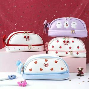 Kawaii Pencil Case For Girls Cute Pencil Boxes Pouch Organizer Korean stationery School supplies for office accessories