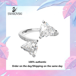 💖 Swarovski 💖 Ladies Fashion M5535192 S925 Sterling Silver Attract Soul heart diamond open cut ring Valentine gift Birthday gift