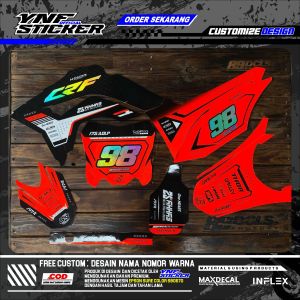 Decal CRF 150 L Full Body Kombinasi Hologram  Bebas Reques nama Nomor Warna Dll