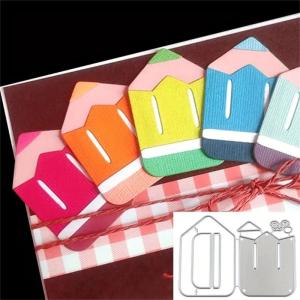 Large Pencil Die Cut for Card Making Scrapbooking Journal Album Metal Embossing Stencils Carbon Steel Cutting Dies
