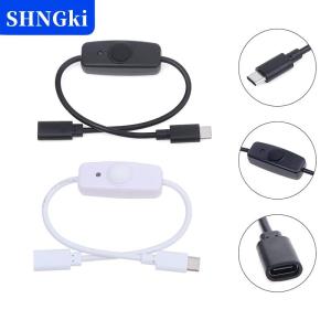 [COD] 🔥🔥🔥SHNGki USB Loại C với On Off chuyển đổi nút nguồn 30cm sạc cáp mở rộng phổ Type-C cáp mở rộng
