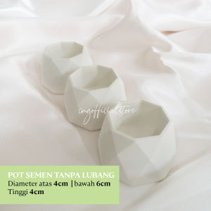 Pot Semen Octagonal Untuk Wadah Lilin Atau Tanaman Hias Tanpa Lubang