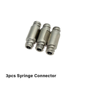 QSWTITAN 3 chiếc Đầu nối ống tiêm 27mm Thép không gỉ Phụ kiện hút mỡ thẩm mỹ Dụng cụ Khóa Luer