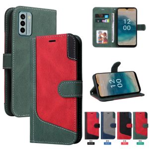 Anti-Fall Phone Case For Nokia G42 C12 G22 G21 G11 C20 C10 Nokia 5.4 3.4 3 Color Leather Wallet 2 Card Slot Flip Cover Casing