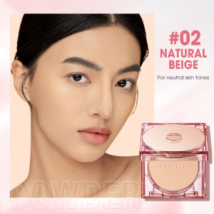 O.TWO.O Oil Control Powder Waterproof Long-lasting Makeup Setting Powder High Coverage Compact with Mirror Puff