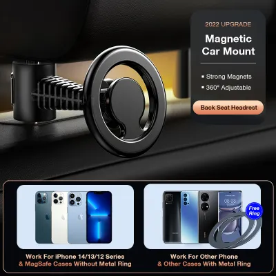 Sanptoch Giá để điện thoại từ tính Tương Thích Với Magsafe Trường Hợp & iPhone 16 15 14 13 12 Pro Max Mini gắn trên xe hơi Cho Bảng Điều Khiển Không Khí Vent 360 ° Có Thể Điều Chỉnh nam châm mạnh Đứng