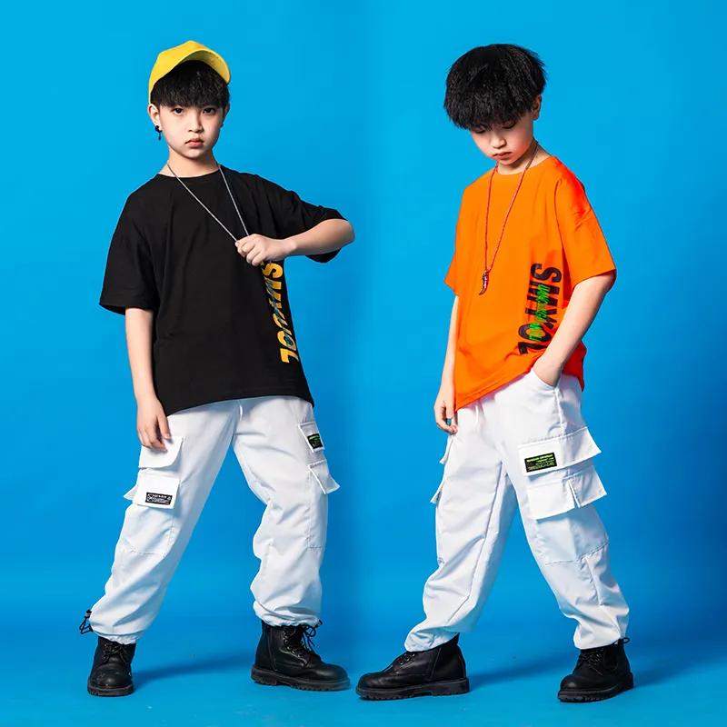 Street Dance Costume Girls Hip Hop Clothes Green Tops Black Pants